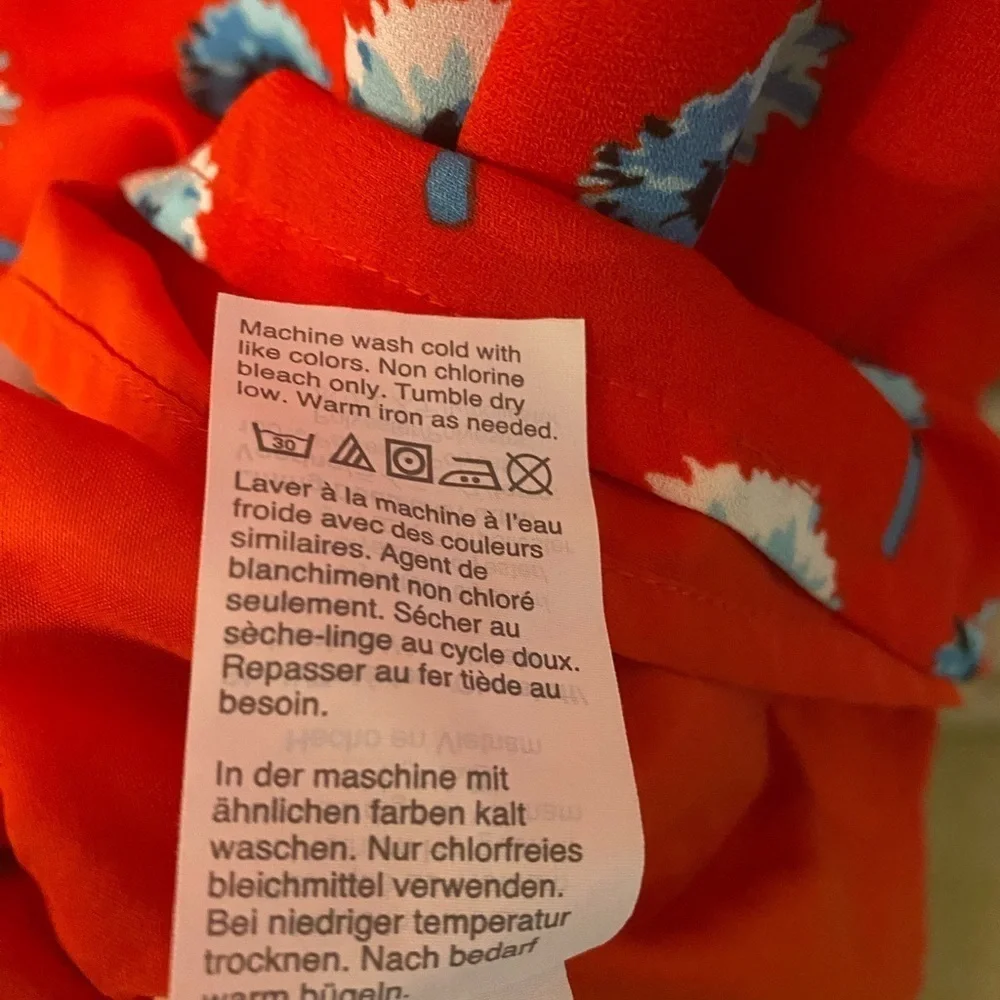 J Crew Women's Size 14 Red Longfellow Lined Floral Casual Dress